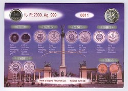 2009-es ezüst fantáziaveret 1 és 2 forint