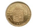 1880-as sárgaréz 4 forint / 10 frank hivatalos pénzverdei utánveret