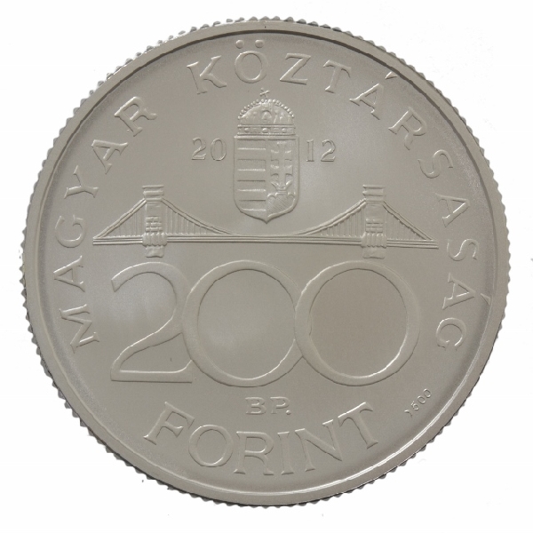 2012 MNB ezüst 200 Forint Piefort emlékérme  BU - Csak 100 db!