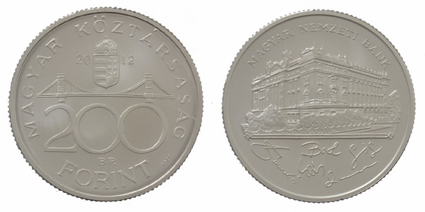 2012 MNB ezüst 200 Forint Piefort emlékérme  BU - Csak 100 db!
