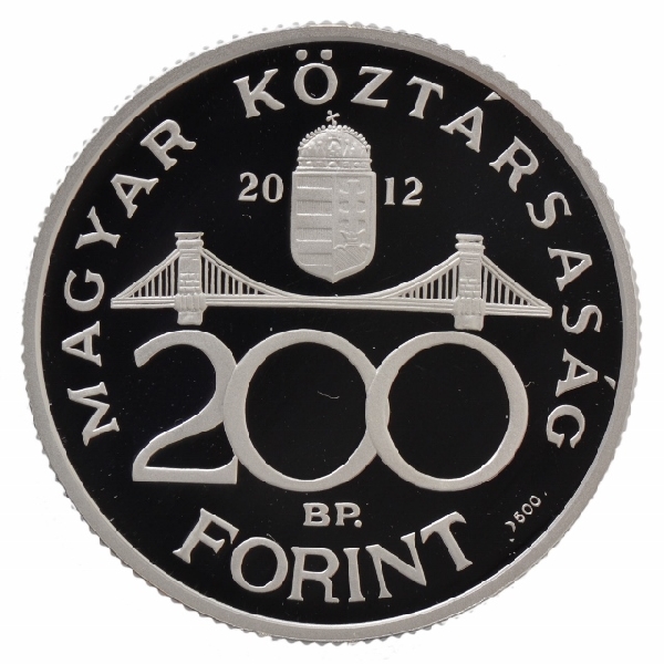 2012 MNB ezüst 200 Forint Piefort emlékérme  PROOF - Csak 100 db!