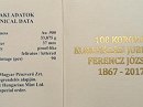 1907-es arany 100 korona jubileumi-koronázási hivatalos pénzverdei fantáziaveret