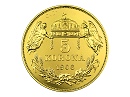 1906-os sárgaréz 5 korona hivatalos pénzverdei fantáziaveret