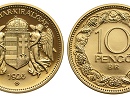 1928-as arany 10 pengő hivatalos pénzverdei utánveret